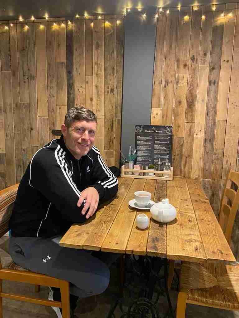 A cup of tea shared during a chat