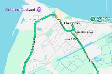 Map showing the MEN-TALK.UK meeting location in Sheerness
